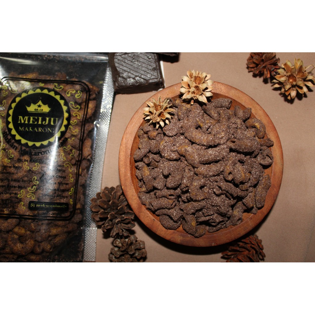 

Makaroni bantet kriuk 100gr | MEIJU (Dark Choco)