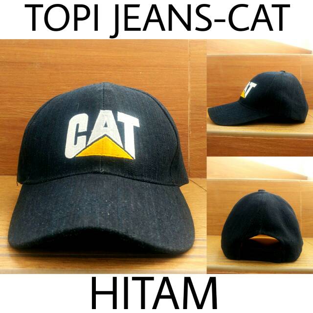 TOPI JEANS CATERPIILLAR HITAM