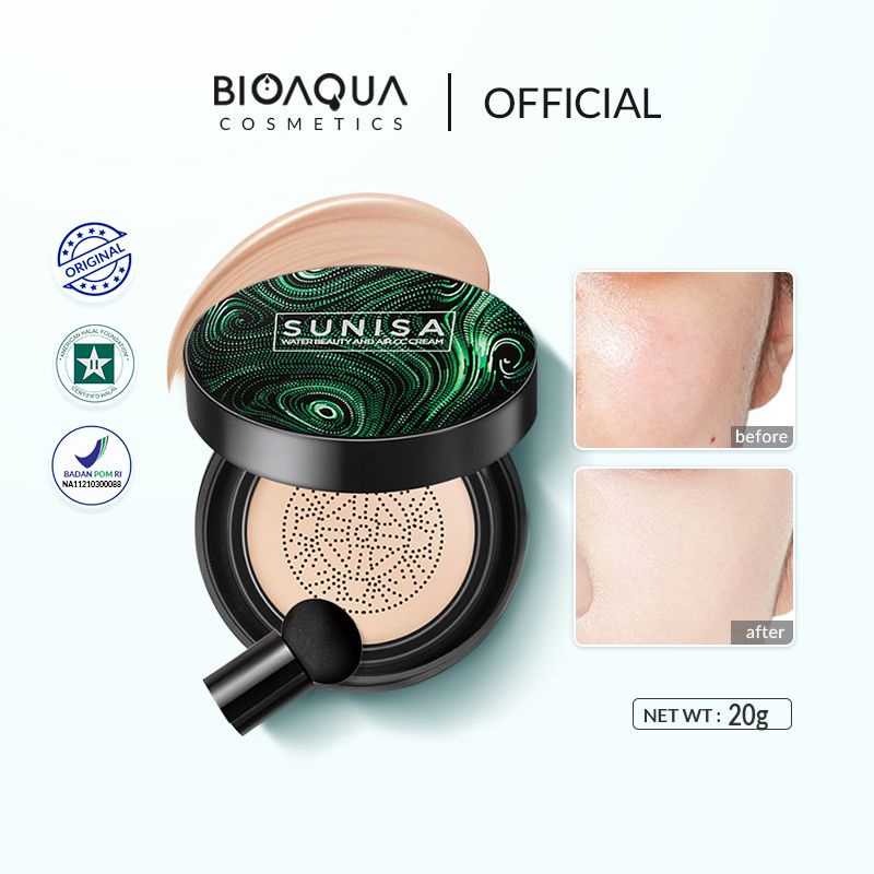 Bioaqua Cosmetics  x Sunisa Ivory White Air Cushion BB Cream CC Cushion 20g