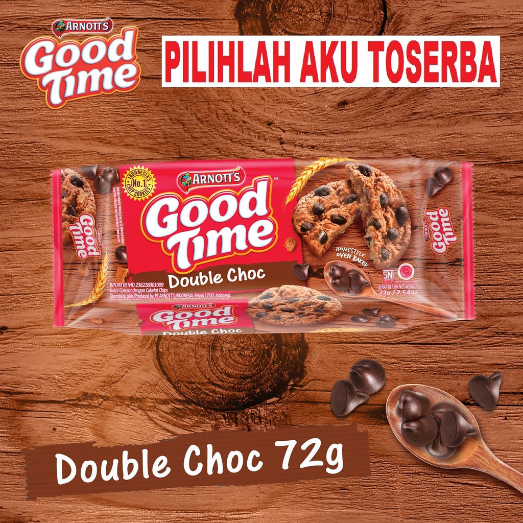 Arnott's Good Time Cookies DOUBLE CHOCO 72 gr - ( HARGA 1 KARTON )