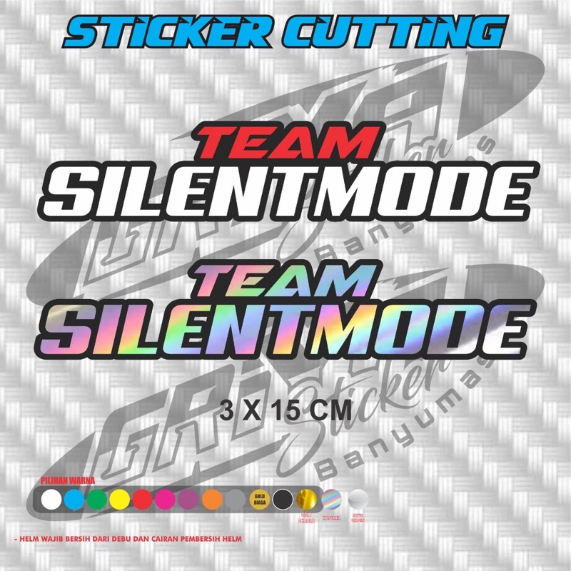 stiker silent mode sticker TEAM SILENTMODE