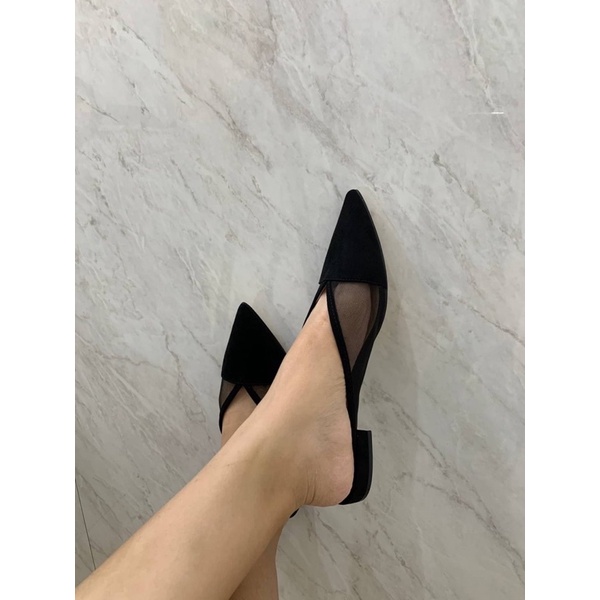 [7.7 Boombastis Sale⚡] - SEPATU  WANITA ZS088 FLAT MESH MULES  PREMIUM IMPORT