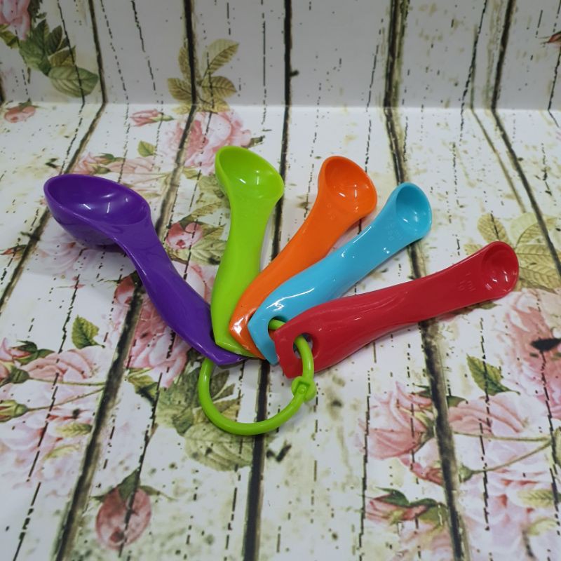 small plastic measuring spoon set 5pcs / sendok takar plastik