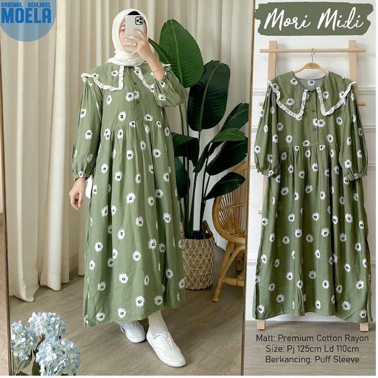 [KODE FZ3600] MORI MIDI DRESS RAYON JUMBO