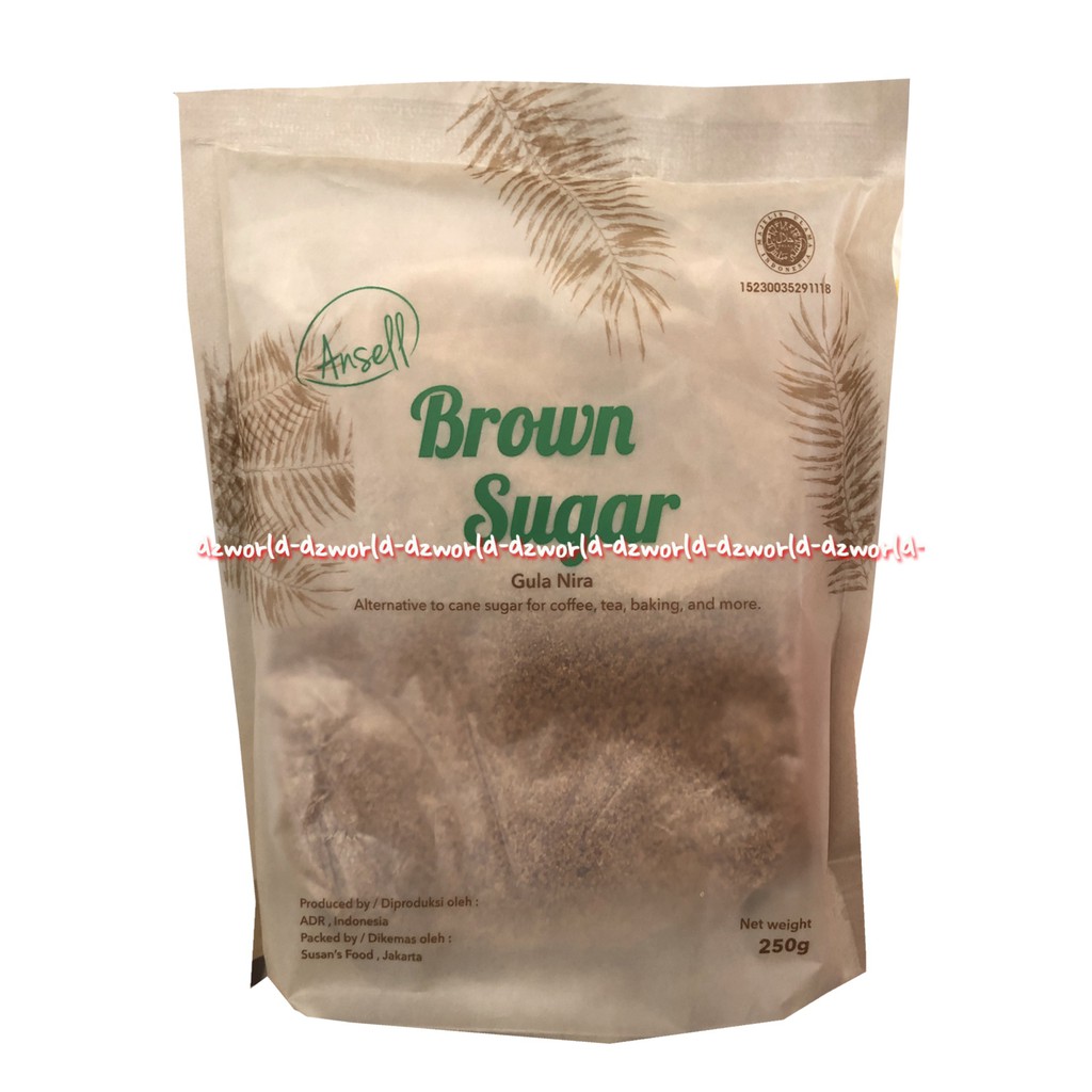 

Ansell Brown Sugar 250gr Gula Nira Gula Jawa Bubuk Gula Cokelat Ansel Aren