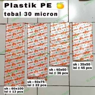 Kantong Plastik PE JUMBO Bening uk 35x50, Plastik Bening, Plastik Sayur