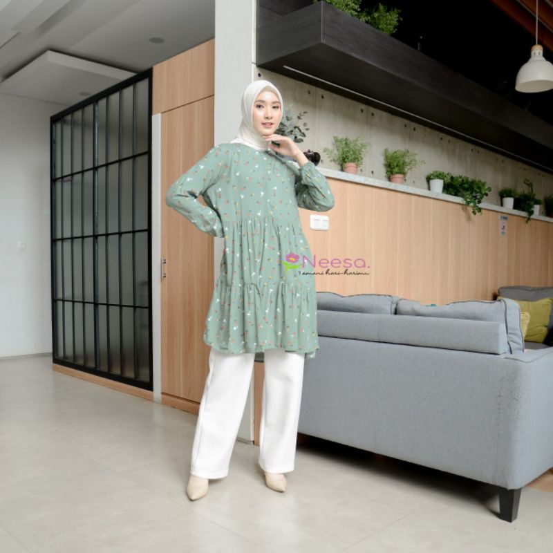 Azzahra Tunik Green Sage