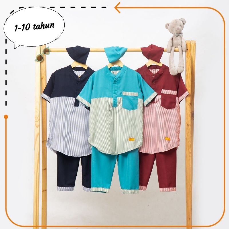 baju koko anak laki laki 1-10 tahun/baju taqwa anak laki laki termurah