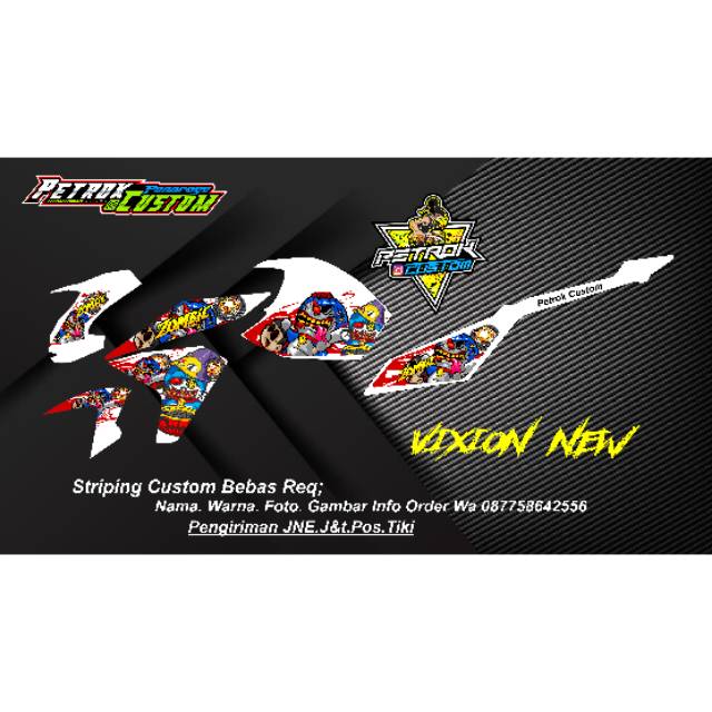 Striping Variasi Vixion New Doraemon Zombie