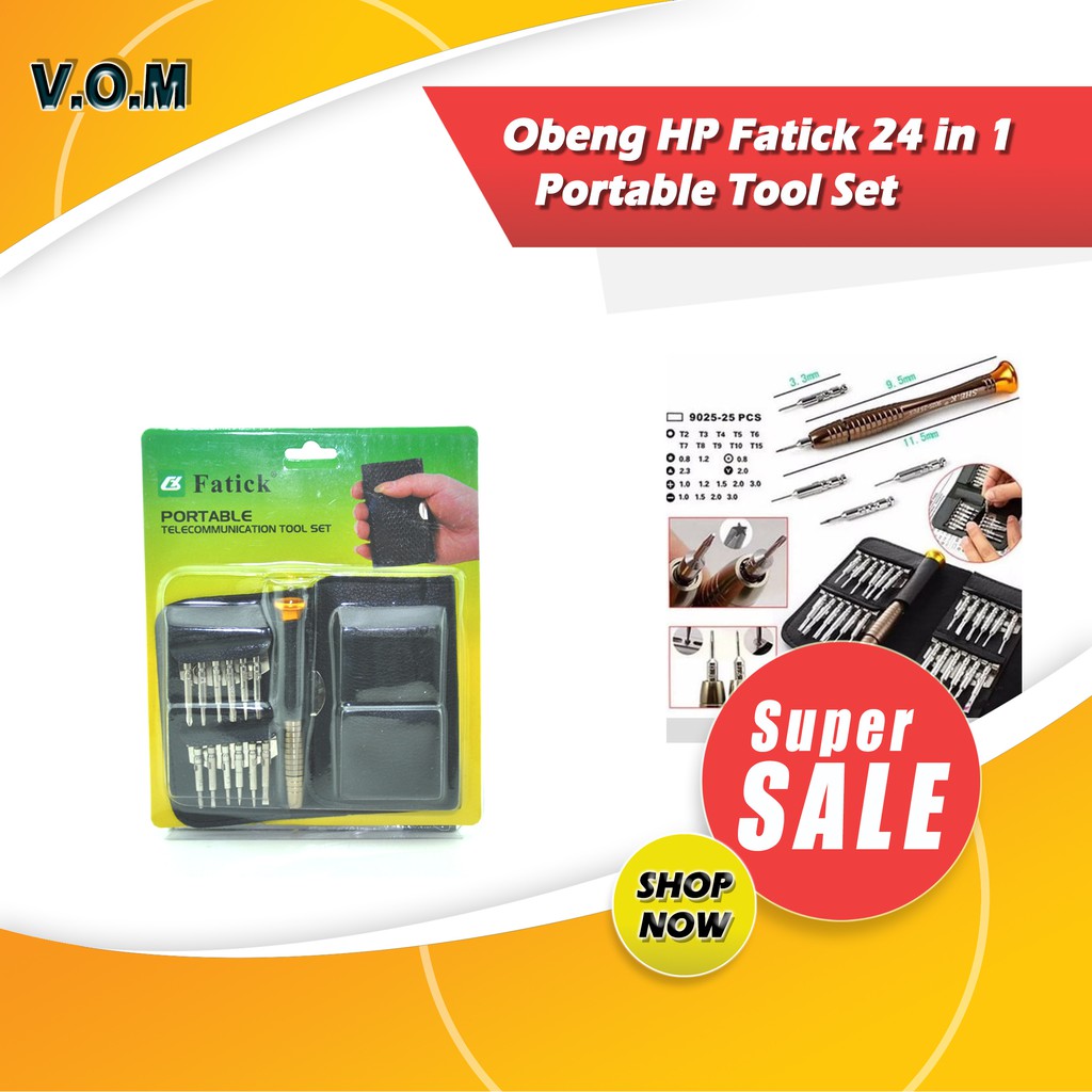 Obeng HP Fatick 24 in 1 Portable Tool Set - 0365