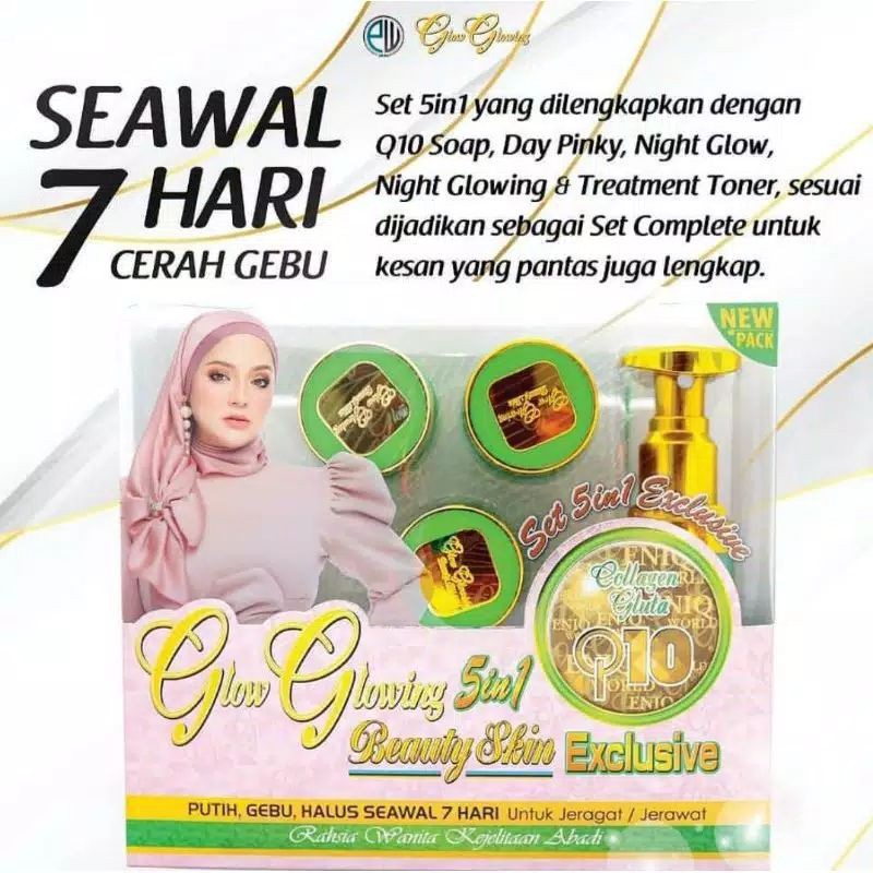 glow glowing 5 in 1 kemasan baru ( original bpom )