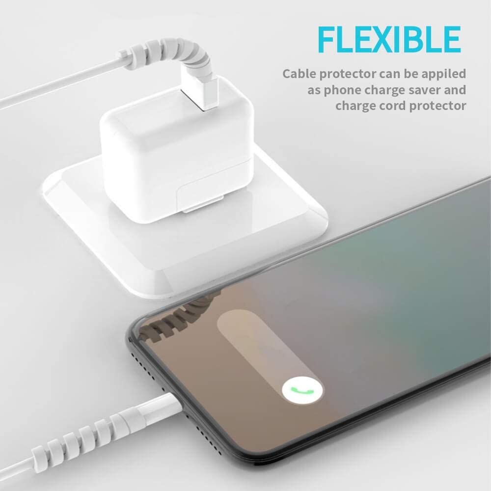 Klip Pelindung Kabel Charger Usb Bahan Silikon Warna Acak Untuk Iphone