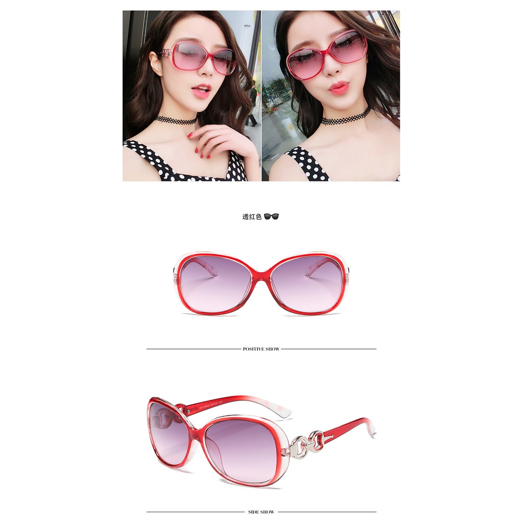 Kacamata Hitam Fashionable Frame Besar untuk Wanita