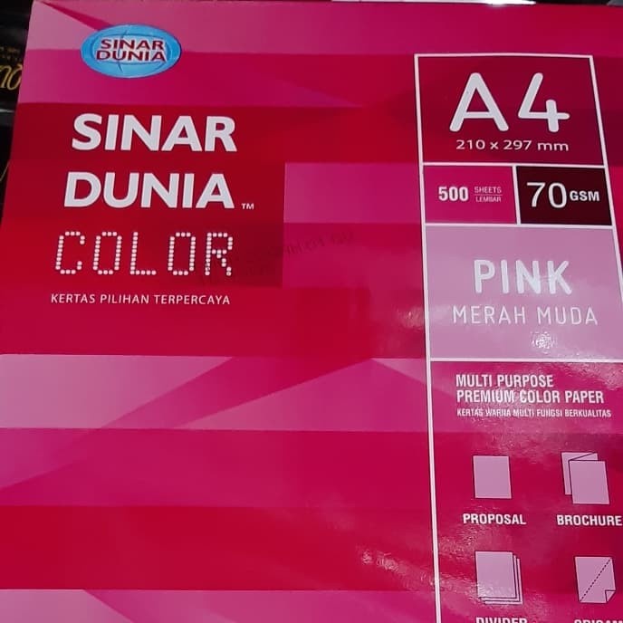 

Kertas SIDU A4 warna 70gr