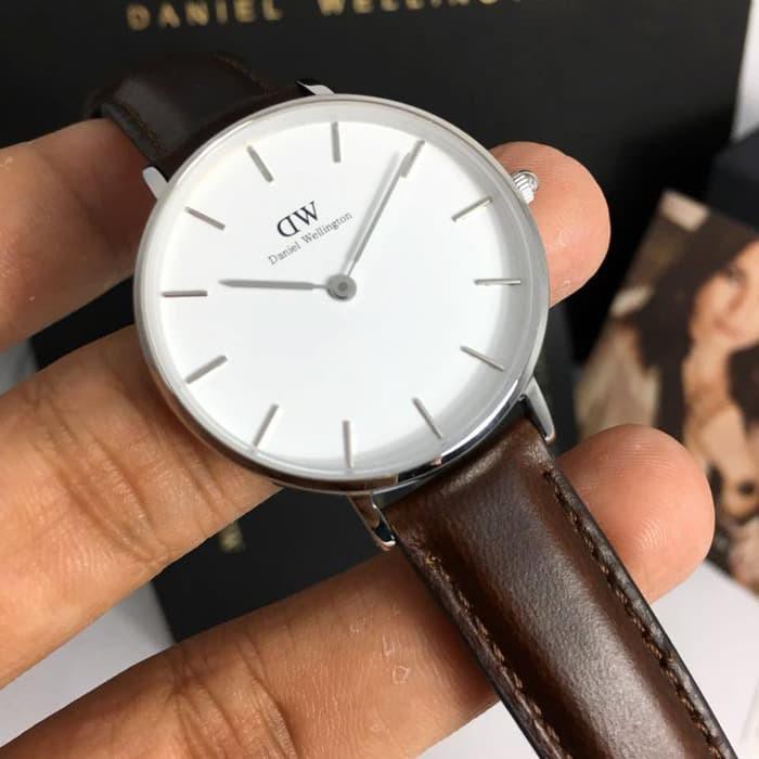 Jam Tangan Dw Danie Wellington Classic Petite Bristol Silver White Ori Murah Original