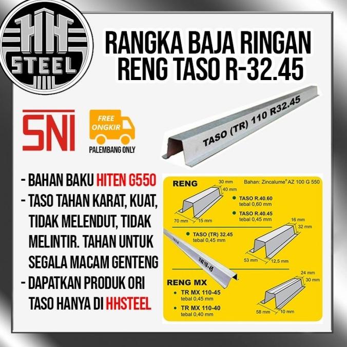 <<<<<] Rangka Atap Baja Ringan Ring Reng Taso R 32 45 tebal 0,45 mm ORI