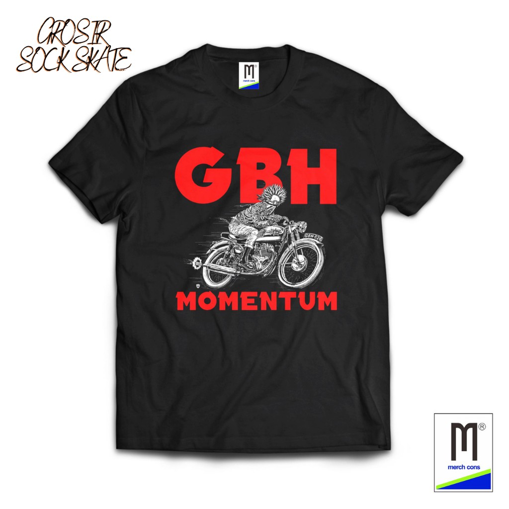 kaos band kaos musik vintage kaos premium GBH hitam