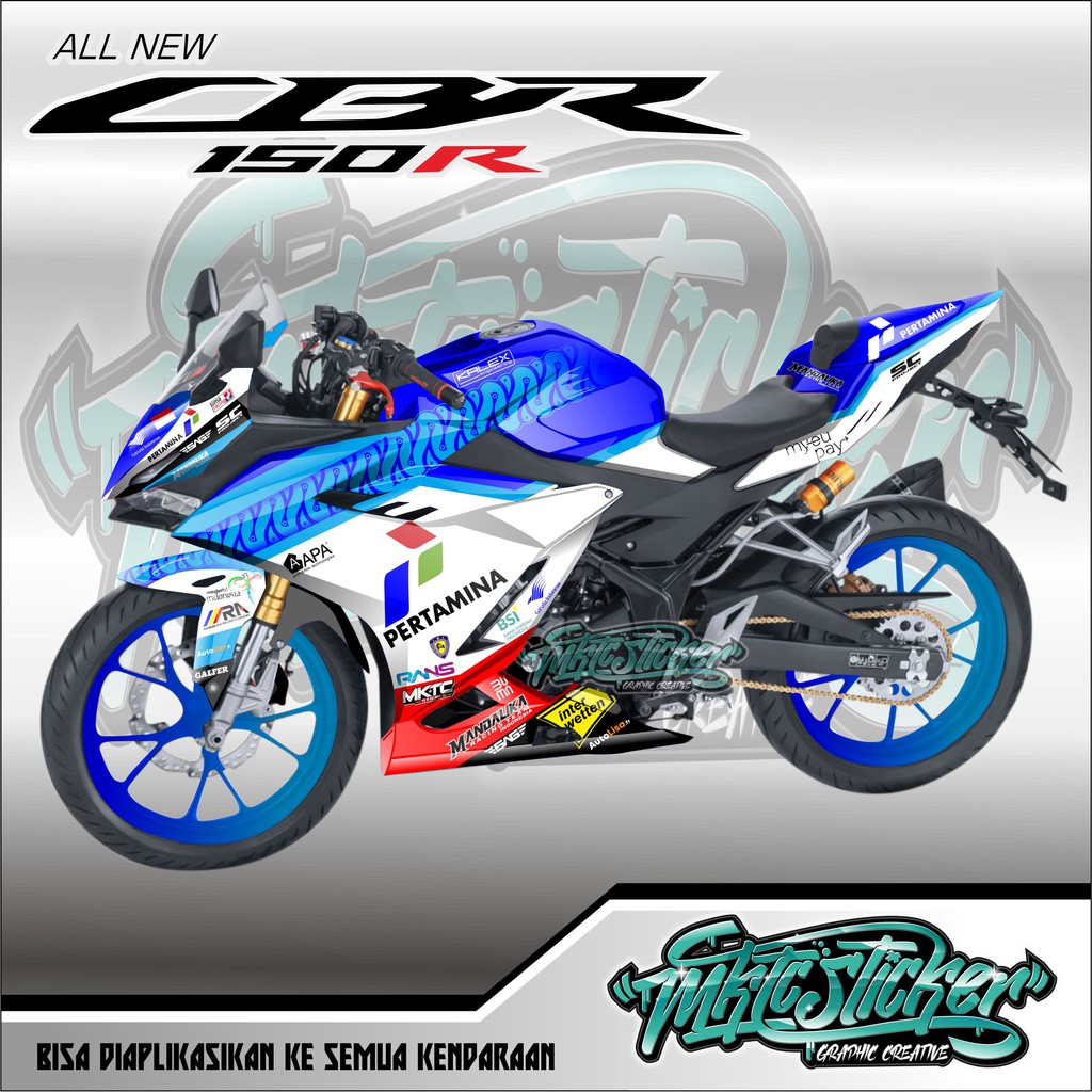 STICKER DECAL ALL NEW CBR 150R LIVERY PERTAMINA MANDALIKA RACING TEAM
