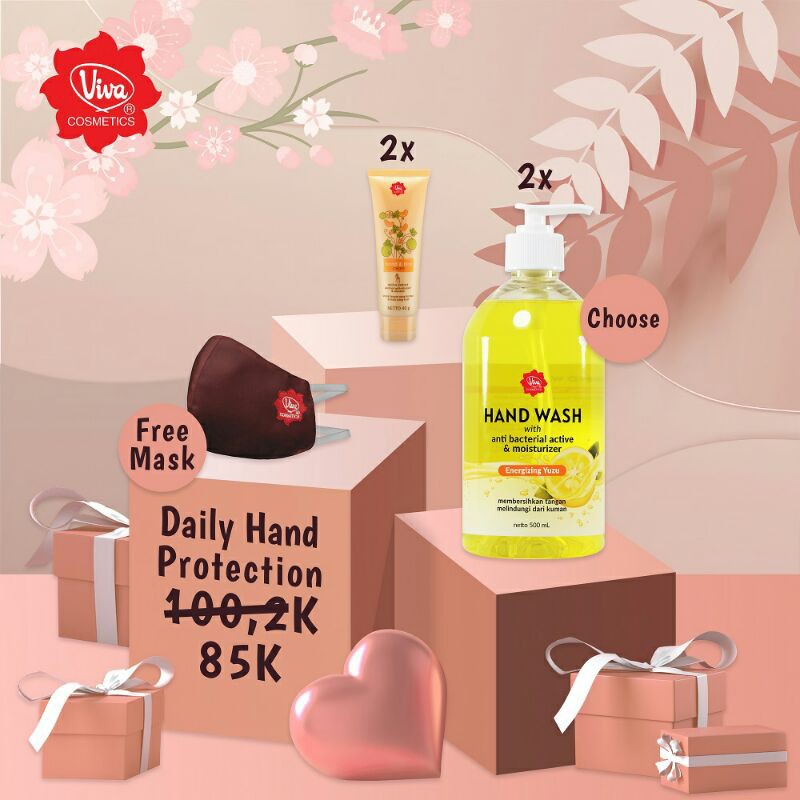 Paket Hand Wash Sabun Cuci Tangan Nail Cream Viva