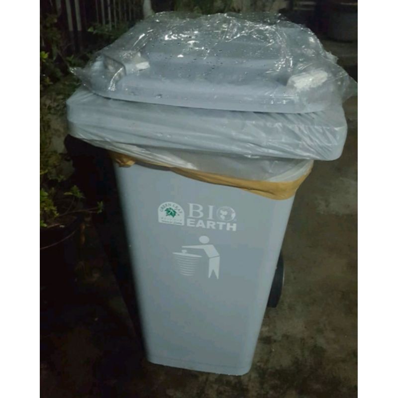 TEMPAT SAMPAH 100 LITER GREEN LEAF 2310 RODA SEGI BIO PLASTIK / Kotak Sampah Dust Bin Perumahan