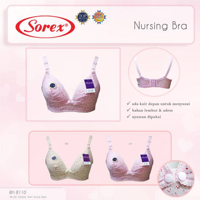 Bh Bra Menyusui Nursing Tanpa Kawat Sorex 8110 Murah.