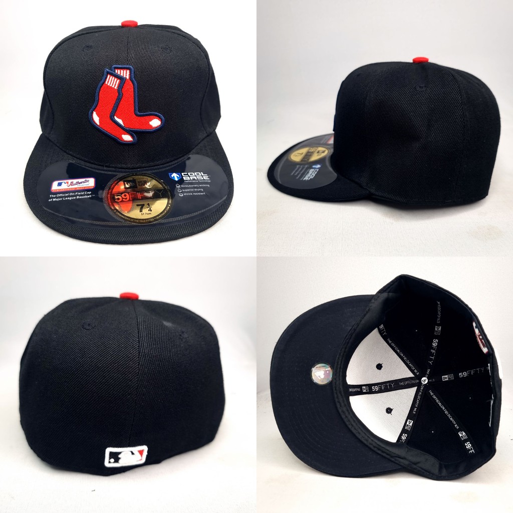 TOPI FITTED MLB BOSTON RED SOX HITAM