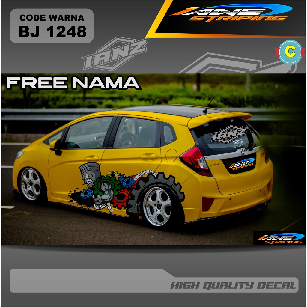 VARIASI STIKER MOBIL HONDA JAZZ / STIKER VARIASI MOBIL AGYA AYLA MOBILIO / DECAL STIKER MOBIL