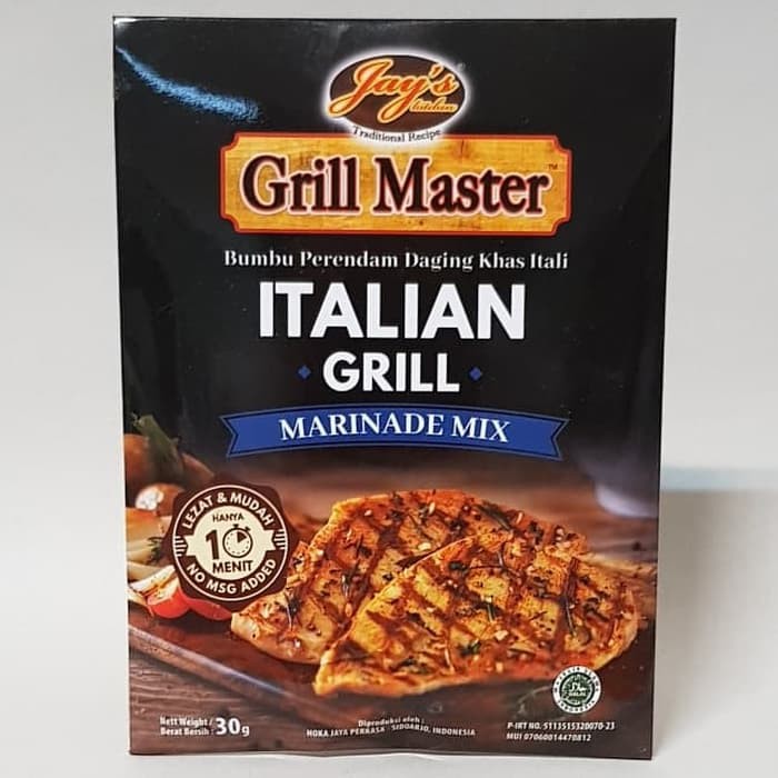 

Jay's Grill Master Italian Grill Marinade Mix 30Gr B