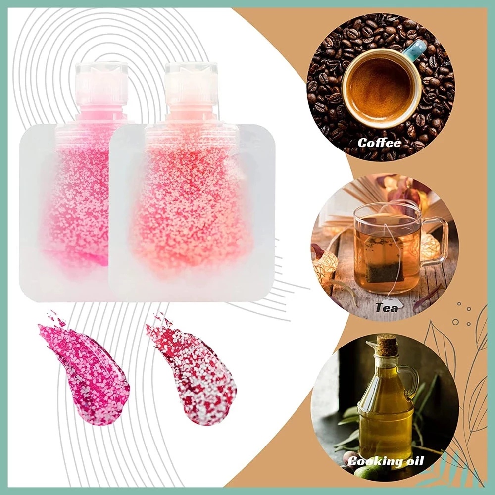 Tas Kemasan Botol Kosong Hand Sanitizer Lotion Shampoo 30 / 50 / 100ML Motif Kartun Dengan Corong Untuk Travel