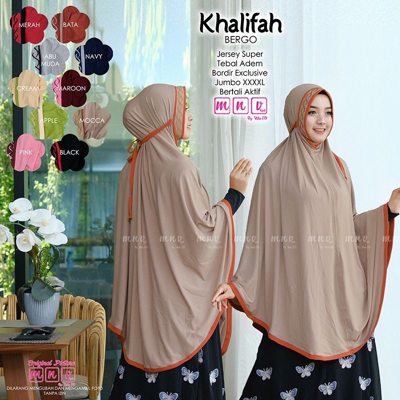 Jilbab Jersey Tebal Jumbo Khalifah Bergo