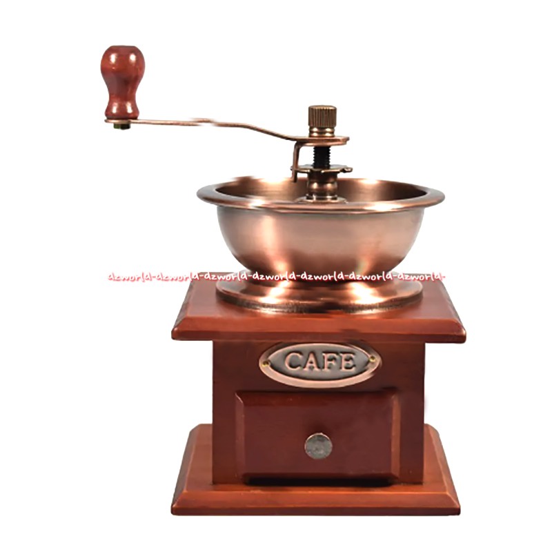 Krishome Coffee Grinder Penggiling Biji Kopi Manual Model Klasik Bisa Gilingan Kasar Halus Bahan Kayu Model Di Putar Kris Home Classic