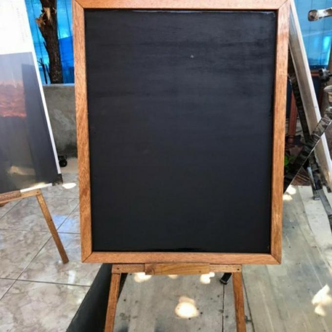 

papan menu black board standing+vernis 60x90cm