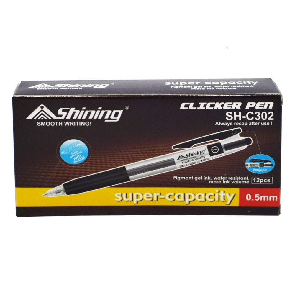 

FREE ONGKIR Shining Clicker Gel Ink Pen SHC-302 12 pcs Diskon