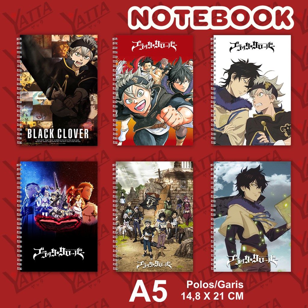 

Notebook Anime Ukuran A5 14,6 cm x 21 cm Black Clover