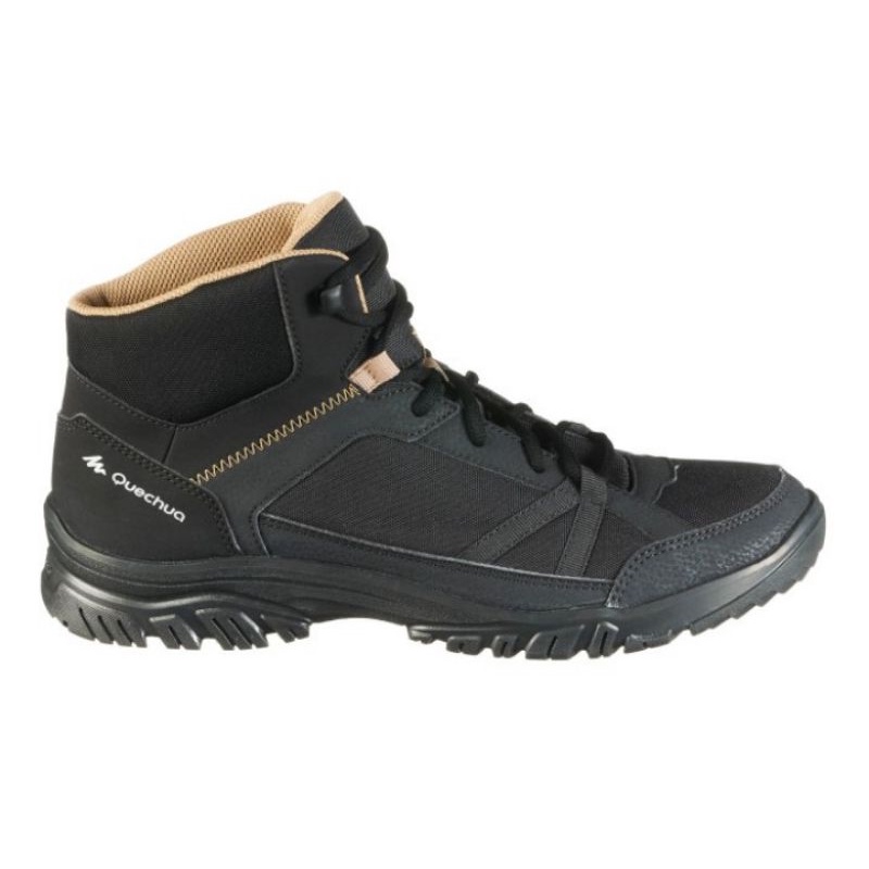 Sepatu gunung Pria NH100 Quechua Mid Black