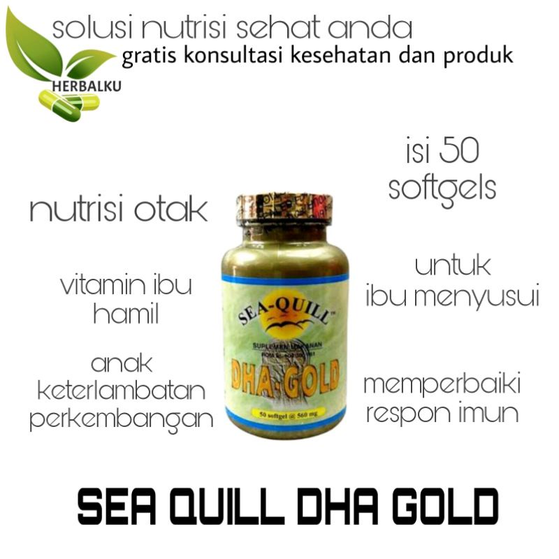 SEA-QUILL SEAQUILL SEA QUILL DHA GOLD 560 MG GANGGUAN BELAJAR BICARA ANAK AUTIS IBU HAMIL 50 SOFGEL 