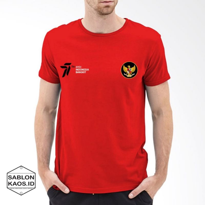 Kaos Ayo Indonesia Bangkit / Kaos 77 Tahun Indonesia / Kaos Hut Ri 77