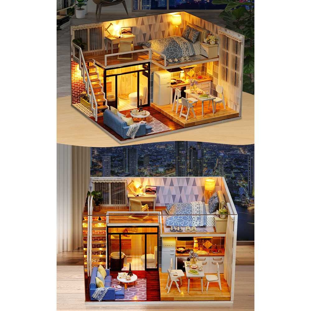 Terbaru ! CUTE ROOM Miniatur Rumah Boneka DIY Doll House Wooden Furniture - L023