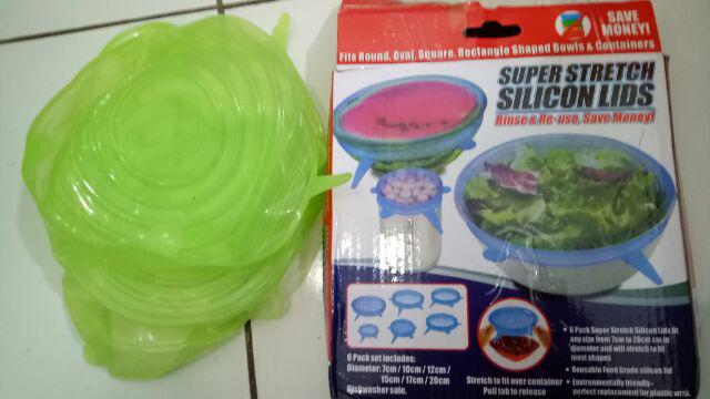Tutup Silikon  Makanan Tetap Fresh Anti Tumpah - Food Cover Bpa Free 6in 1