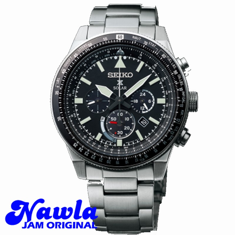 Seiko Prospex SSC607P1 Solar Chronograph Flightmaster Jam Pria SSC607