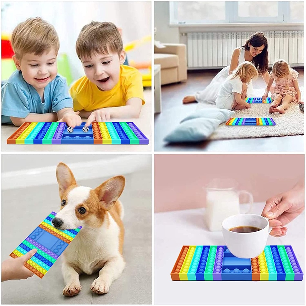 Mainan Papan Catur Giant electronic Pop It Eletronico Game Besar Warna Pelangi Untuk Anak