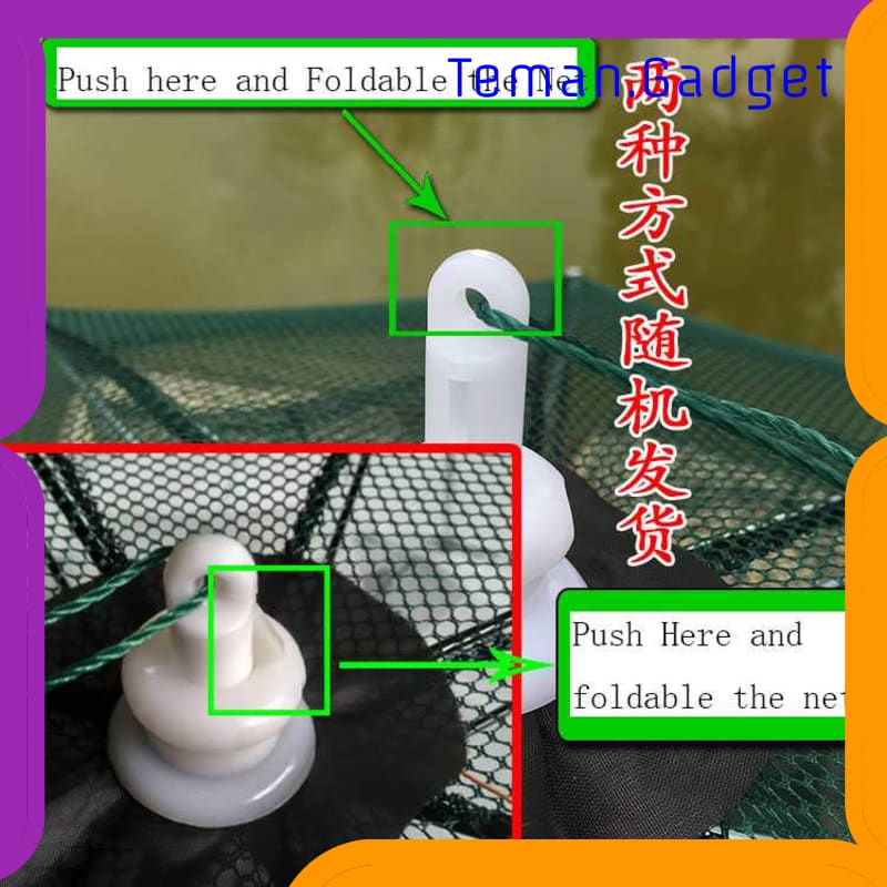 TG-IF276 JARING PANCING IKAN HEXAGONAL 10 HOLE FISHING NET TRAP CAGE - H14572