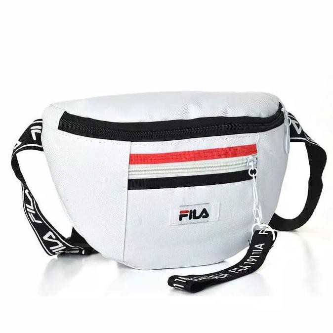 Termurah / Waistbag Fila/ Tas Waistbag Pria/ Waistbag Wanita/ Waistbag Murah - Putih / New Arrival