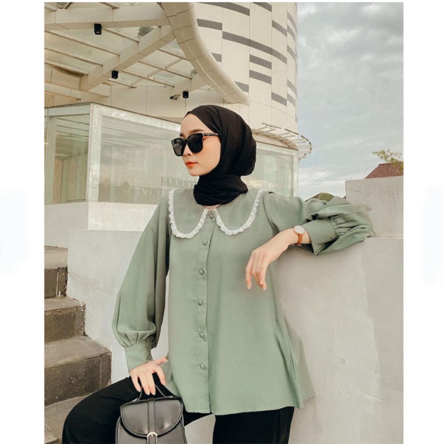 Syarla Blouse Atasan Top Fashion Korea Remaja Muslim Wanita Terlaris