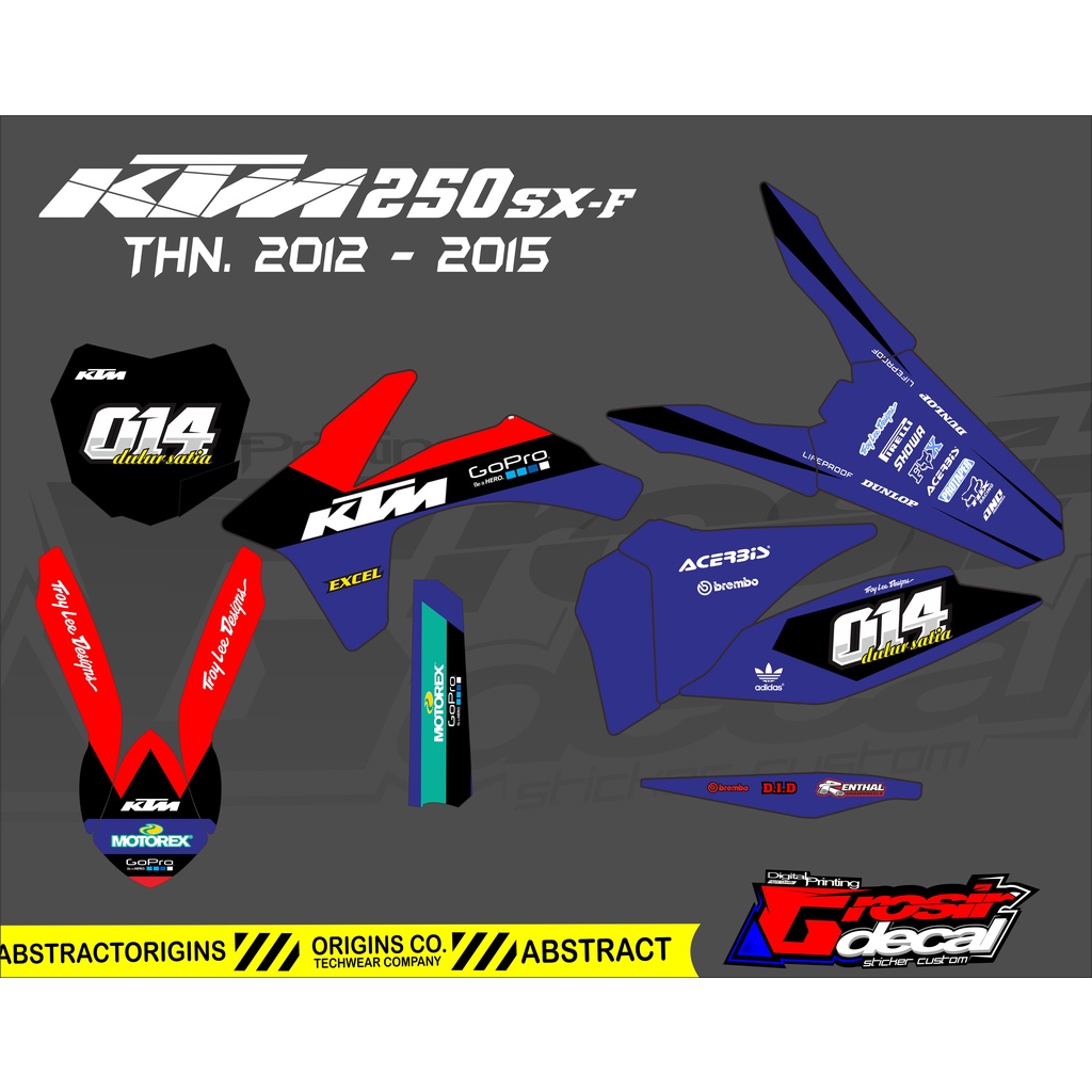 Decal sticker KTM 250 2012-2015 Dekal stiker KTM 250 2012 - 2015 Fullbody