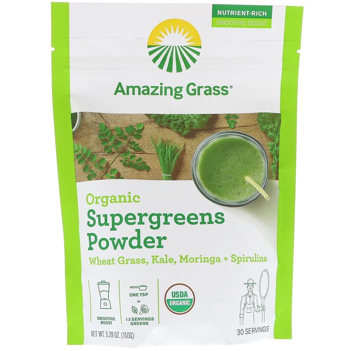 

Amazing Grass Organic Supergreens Powder 150 gr /Minuman Sayuran Hijau
