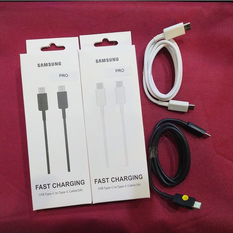 kabel data usb type c to type c fast charging samsung original tipe c 3A cable data usb type c to type c