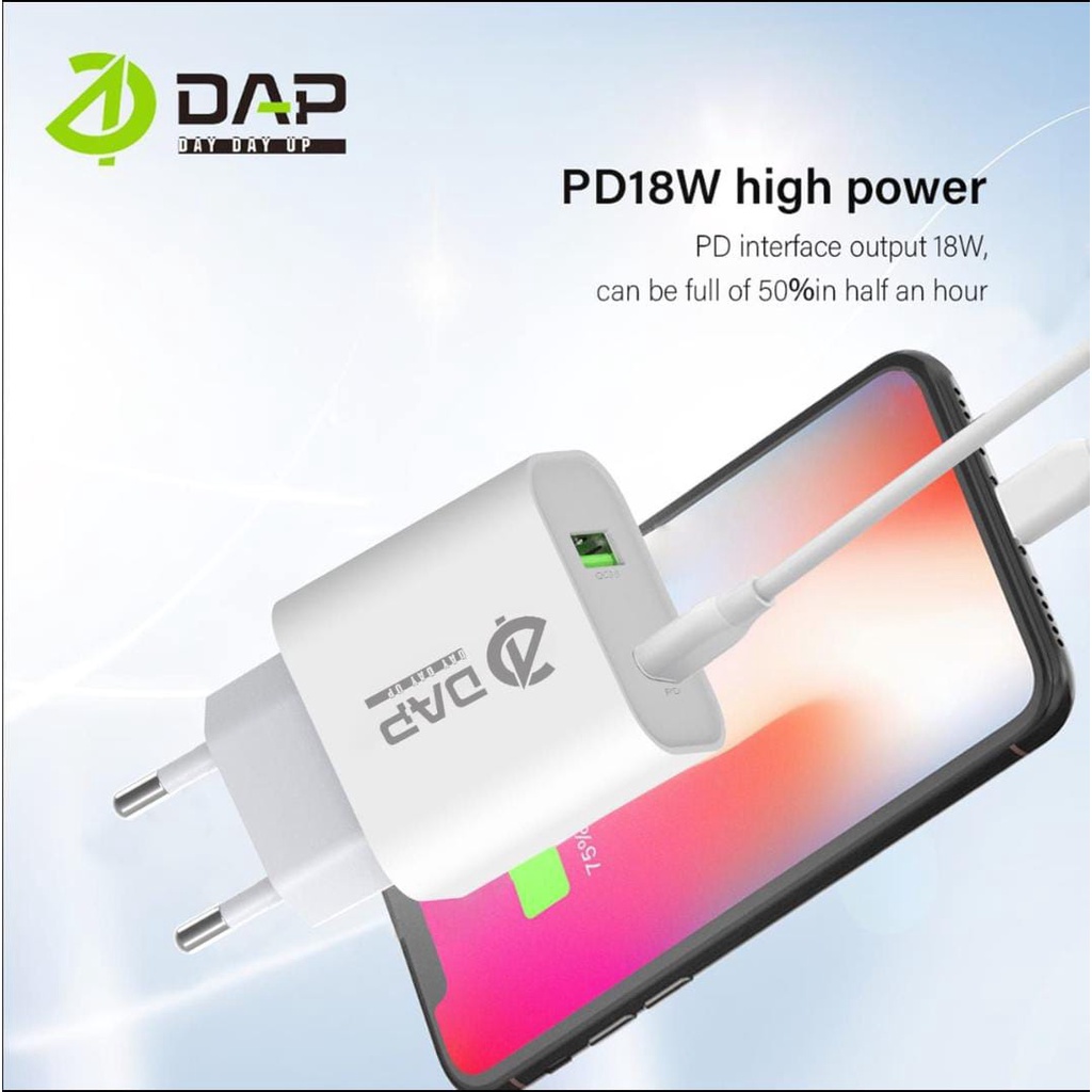 (DAP) D-AP5N Charger Power Super 18W Quick Charge PD+QC3.0 POWER DELIVERY 3A DAP CHARGER