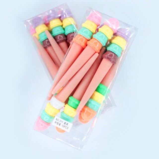

[ PER LUSIN ] Bolpen Pulpen Ballpoint Gel Lucu Unik Fancy Korea Eskrim Es Ice cream Susun