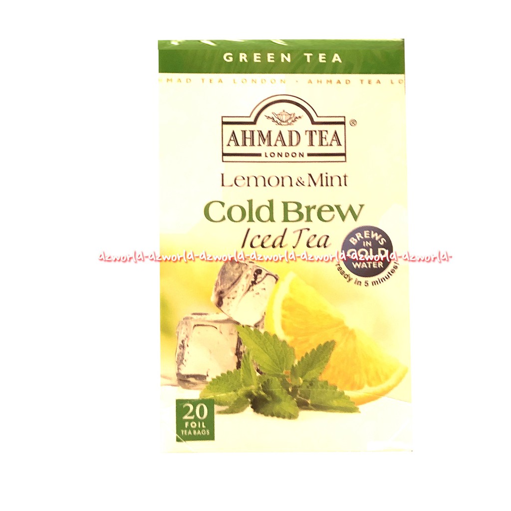 Ahmad Tea Lemon &amp; Mint Cold Brew Iced Tea 20bag Lemon Tea Green Tea Ahmadtea Teh Hijau Lemon Peppermint